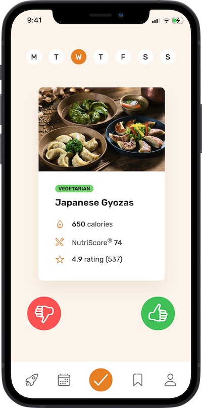 app preference selection screen